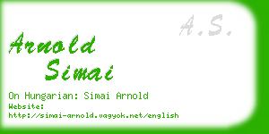 arnold simai business card